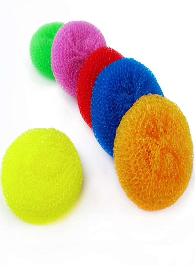 NSBELL 30PCS Plastic Dish Scrubbers for Dishes Plastic Pot Round Scrubber Scouring Pad Nylon Dish Scrubber, Poly Mesh Scouring Dish Pads Non Scratch Scrubbers - Image 5