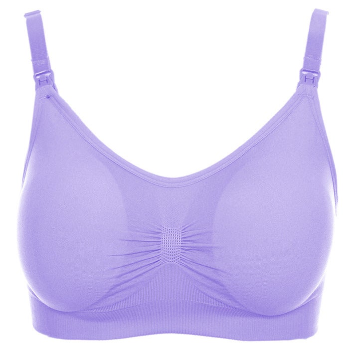 Wireless Postpartum Nursing Bra Purple - Image 1