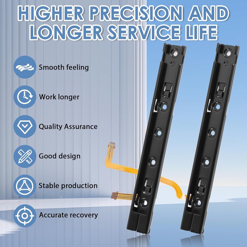 Times Mark 1 Pair Left and Right Handle Slides for Nintendo Switch, Replacement Professional Metal Slider Rail for Host Game Console Slide Rail,Right Joycon Slide Rail Repair Kit - Image 3