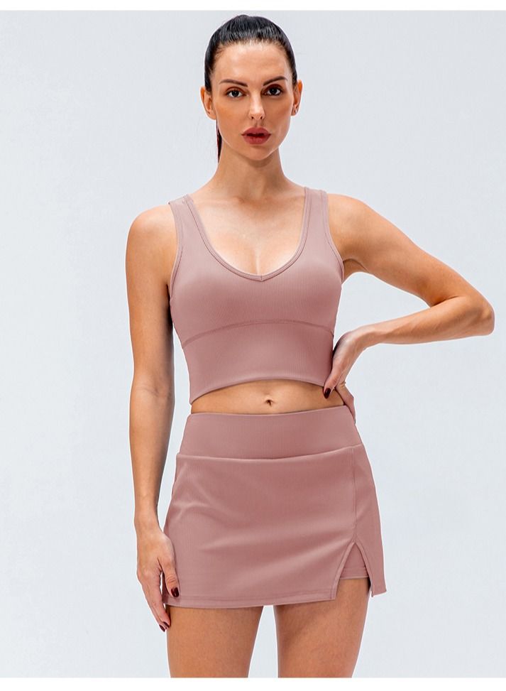 Loquat High resilient speed to dry yoga sports tank top tennis skirt suits  - Image 1
