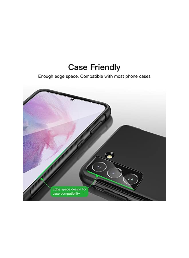 Jetech Screen Protector For Samsung Galaxy S21 6.2-Inch With Camera Lens Protector, Easy Installation Tool, Tempered Glass Film, Hd Clear, 2-Pack Each - Image 4