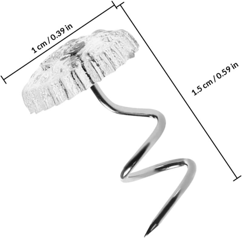 Spiral Sofa Pins and Bed Sheet Pins 100pcs Stainless Steel Upholstery Fasteners for Furniture Covers Quilt Retainer Seamless Sheet Fixing in Home Bedding - Image 2