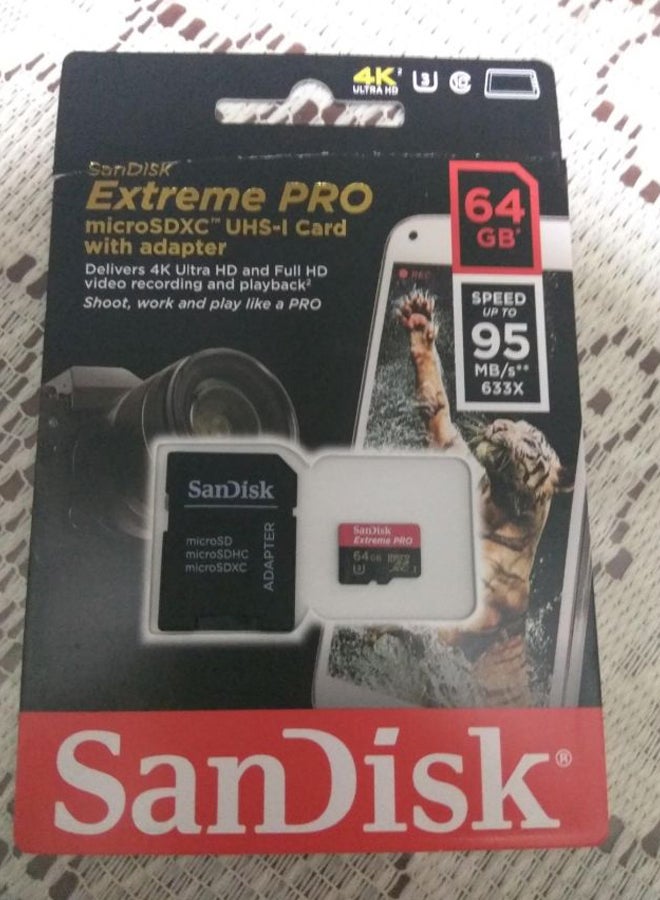 sandisk Extreme Pro Micro SDXC 64gb Card Adapter - Image 5