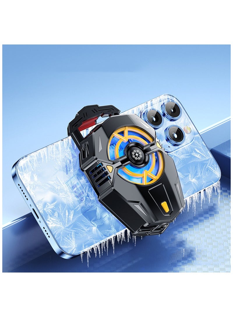 الهاتف المحمول برودة ، مروحة تبريد للهاتف المحمول لعبة والبث المباشر ، واثنين من سرعة التكيف ، مصباح تصميم أشباه الموصلات الهاتف المحمول برودة مع مصباح RGB ، ميني الهاتف المحمول مروحة للهاتف المحمول اللوحي - Image 1