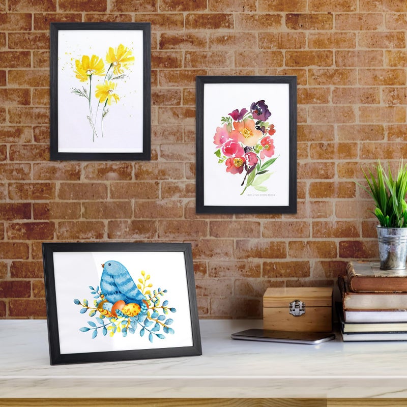 جيفت جاردن GiftGarden A4 صورة إطار صورة سوداء من 12 Multi 8.3x11.7 بوصة إطارات الصور بالجملة للجدار أو عرض الطاولة - Image 3