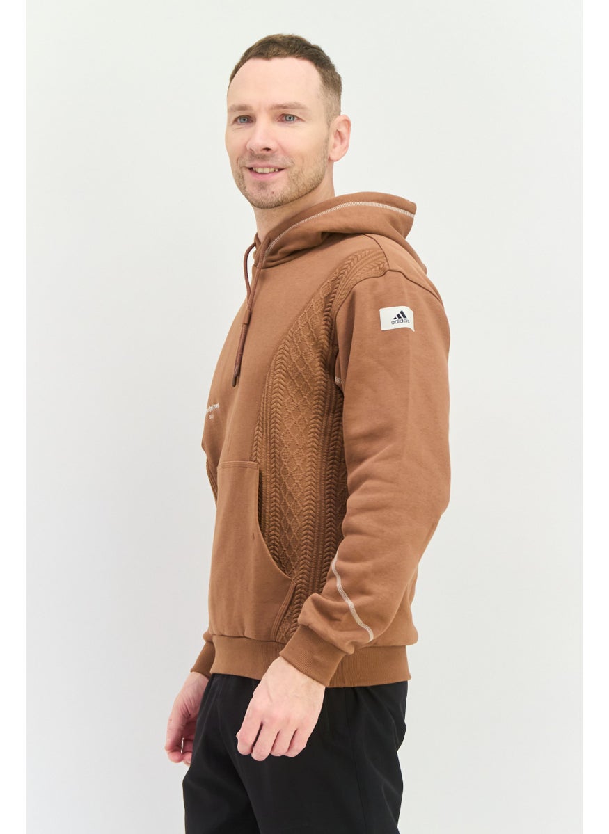 Adidas - Men Sportswear Fit Long Sleeves Running Sweatshirt, Brown - Image 1