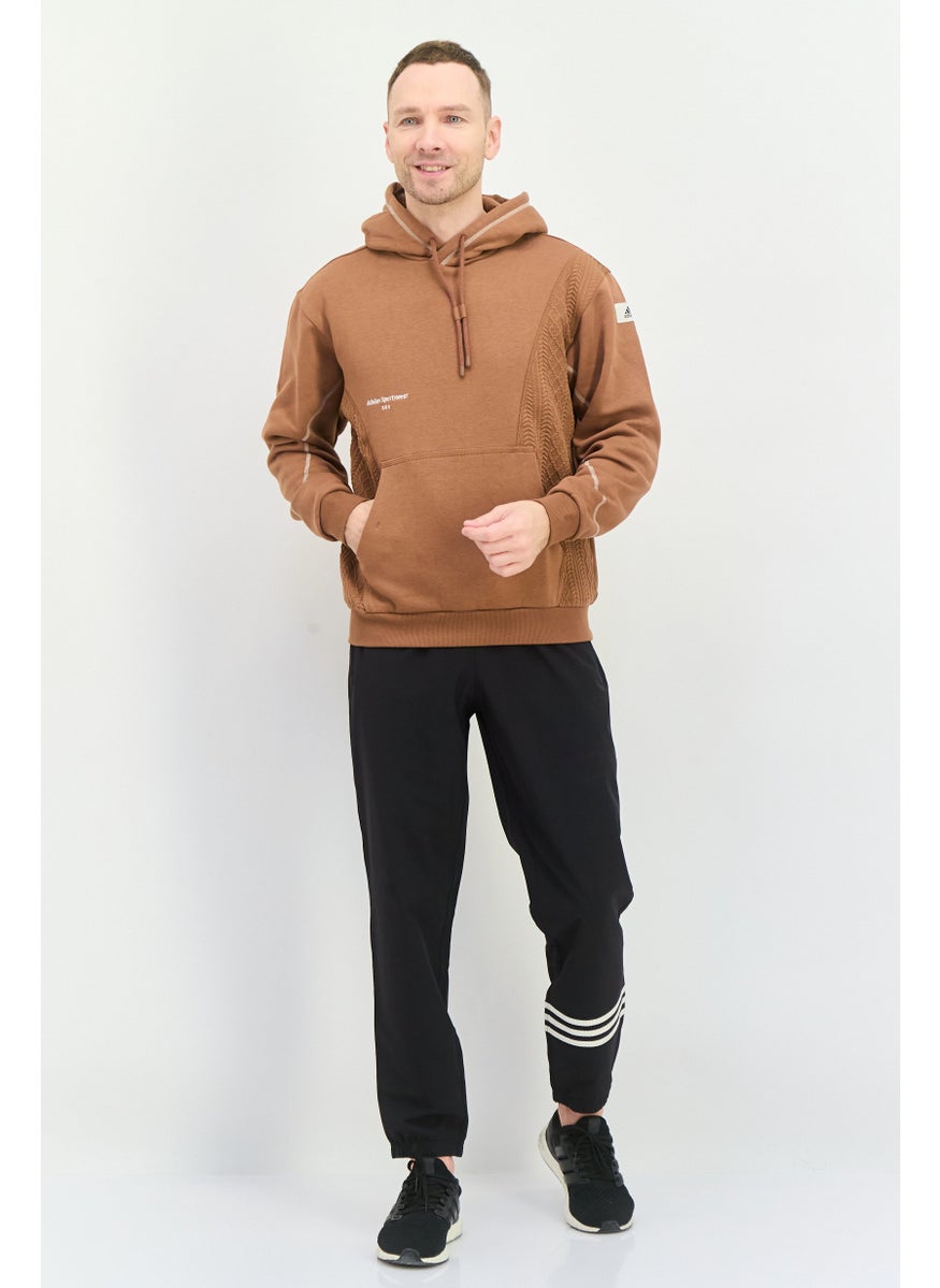 Adidas - Men Sportswear Fit Long Sleeves Running Sweatshirt, Brown - Image 1