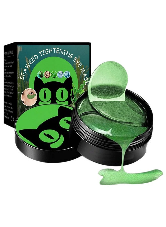 KlsyChry - Seaweed Eye Mask Under Eye Patches With Collagen & Hyaluronic Acid Seaweed Eye Tightening Mask Green Eye Gel Pads For Puffiness Wrinkles Dark Circles And Bags Under Eyes 30 Pairs - Image 1
