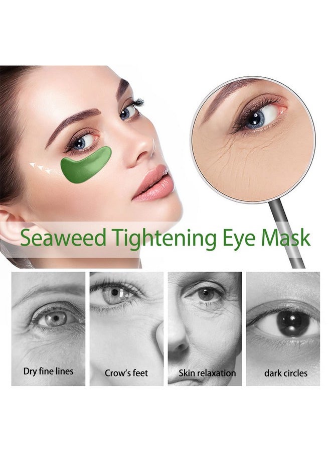 KlsyChry - Seaweed Eye Mask Under Eye Patches With Collagen & Hyaluronic Acid Seaweed Eye Tightening Mask Green Eye Gel Pads For Puffiness Wrinkles Dark Circles And Bags Under Eyes 30 Pairs - Image 1