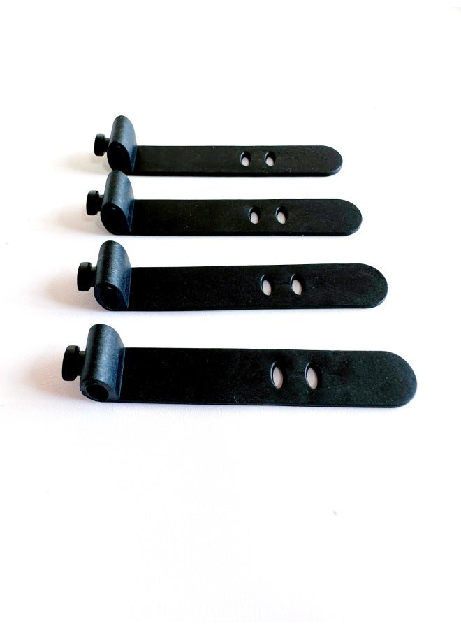 Loquat Anti-loss Earphone Storage Soft Tape Data Cable Protective Cover Wire Winder Silicone Strap Creative Wire Organizer Cable Tie-Color:2 Hole Black (64mm Oval Buckle) - Image 1