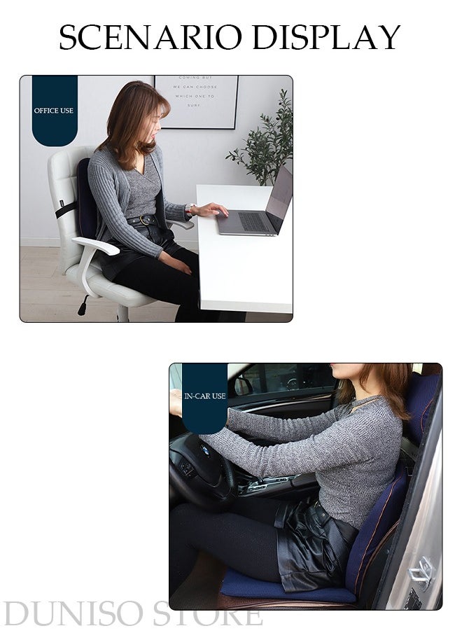 Lumbar Support Pillow for Office Chair Back Support Pillow for Car Computer Gaming Chair Recliner Memory Foam Back Cushion for Back Pain Relief Improve Posture Mesh Cover Adjustable Straps