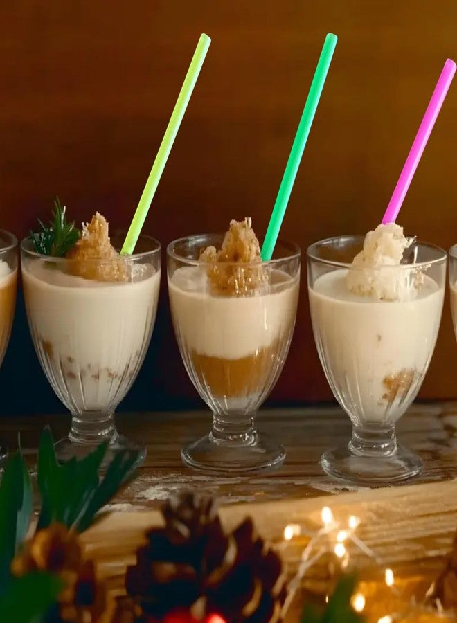 YAOSHENG 200PCS multi-color disposable spoon shaped plastic straws, long milkshake milk tea straws, family restaurant - Image 4