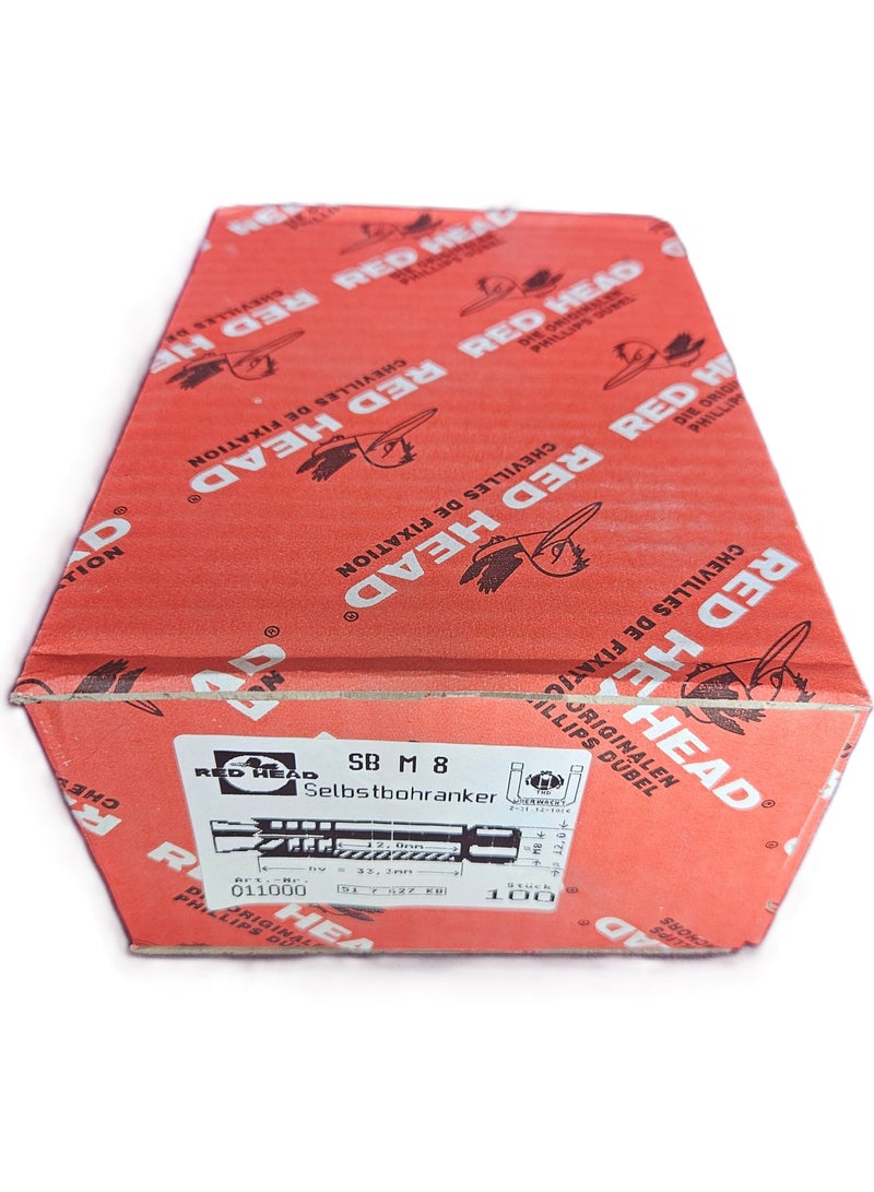 Red Head Self Drilling Anchor SB 8M, 12mm Anchor - 100 pieces - Image 5