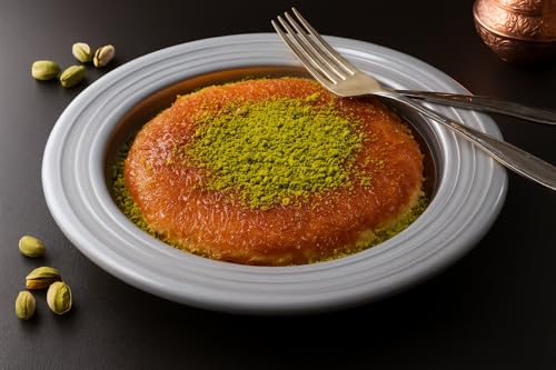Frigya Kunefe Plate - Cooking and Serving Plates for Shredded Kadaifi, kunafa knafe knafeh Phyllo, Fillo Dough Pan - Set of 3 Silver Color Aluminum Pans (Compatible for frozen kunefe) - Image 4