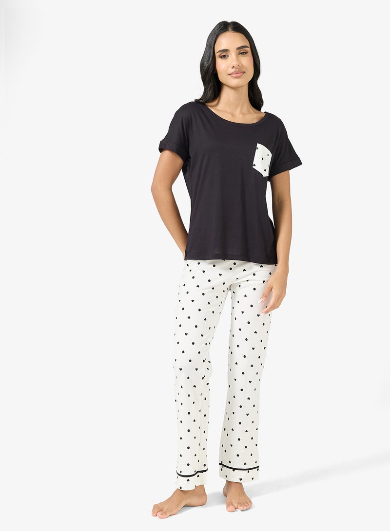 جينجر طقم بيجامة و تيشيرت منقط - Image 5