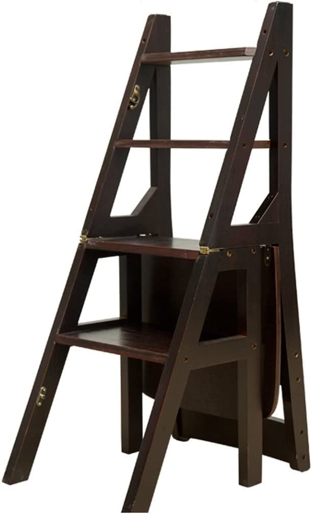 Generic Sheesham Wooden Solid Sturdy Ladder Shelf Decorative Book Shelf Plant Stand for Living Room Dining Room Bedroom Balcony Book Shelf Planter Home Kitchen Decor  - Image 1