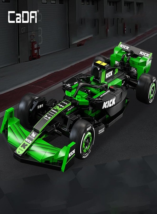 CaDA C55032W Kick Sauber F1 Team C44 Racing Building Set,MOC 1:24 Racing Car Brick Kit,Collectible Display Model for Adults Home Decor（314 pcs） - Image 4