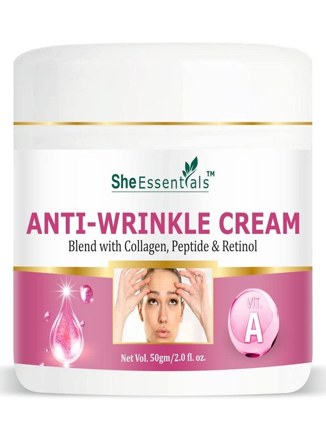She Essentials Anti Wrinkle Face Cream, No Parabens & Mineral Oil Day & Night Cream 50gm Pack of 1 - Image 1