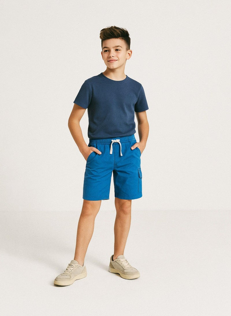 مينوتي شورت كارجو بوبلين للمراهقين - Image 1