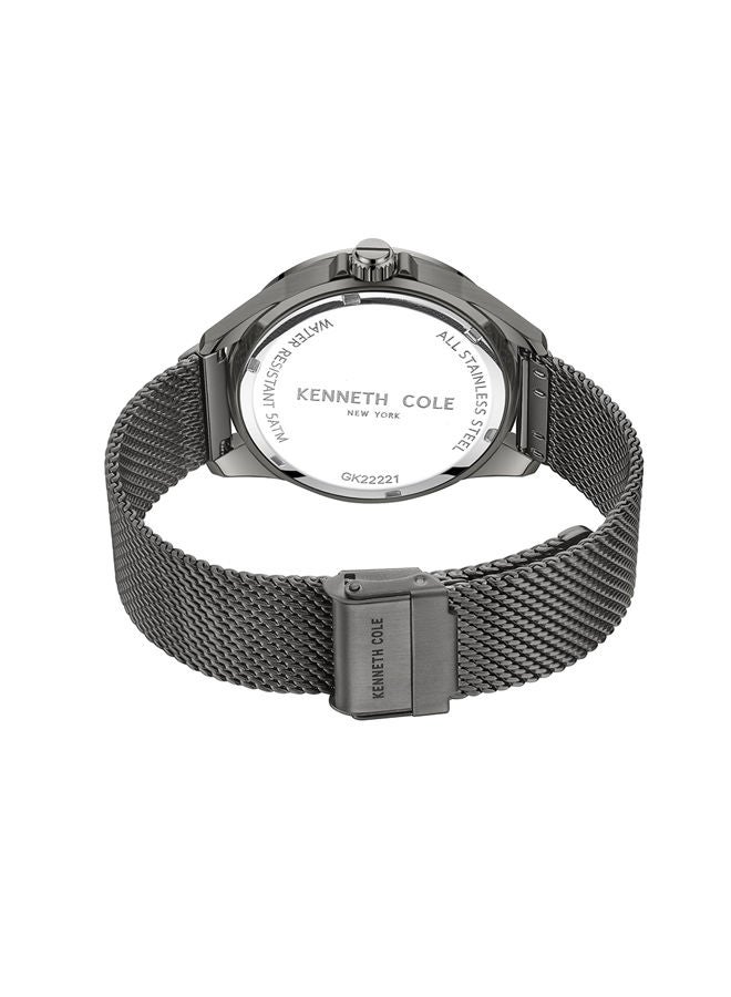 Kenneth Cole New York Men's 43mm Chronograph Watch with Gunmetal Stainless Steel Bracelet  - Image 3