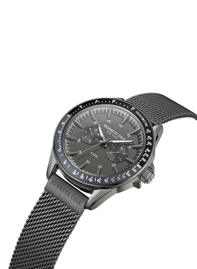 Kenneth Cole New York Men's 43mm Chronograph Watch with Gunmetal Stainless Steel Bracelet  - Image 2