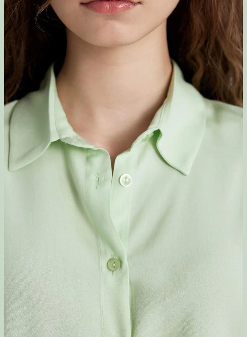 DeFacto Regular Fit Shirt Collar Short Sleeve Shirt