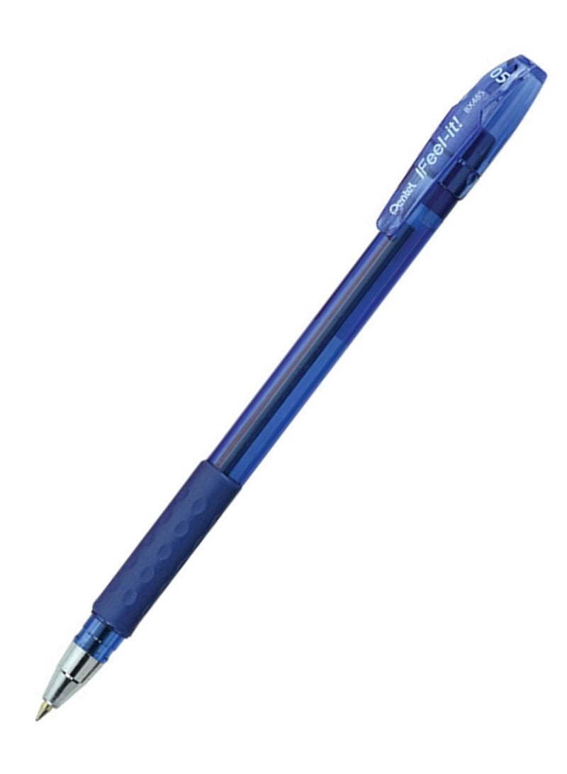 Pentel 12-Piece Ifeel-It Ballpoint Pen 0.5mm Tip Blue Ink - Image 2