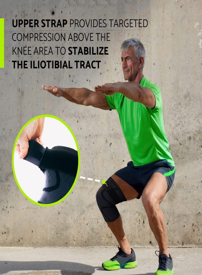 GARNO Knee Brace For Knee Pain, Compression Sleeve with Strap for Patella and IT Band Support; Patella Tendon Support Strap; Relief for Arthritis, Meniscus, ACL; Men & Women; Running, Workout, - Image 5