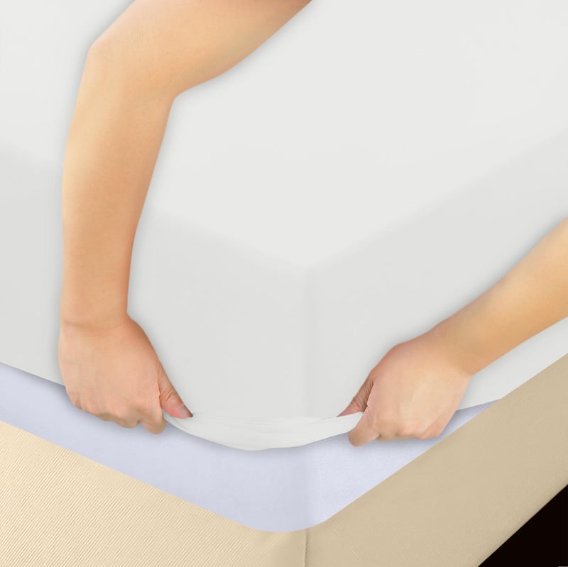 Utopia Bedding King Fitted Sheet - Bottom Sheet - Deep Pocket - Comfy Microfiber - Easy Care -1 Fitted Sheet Only (White) - Image 3