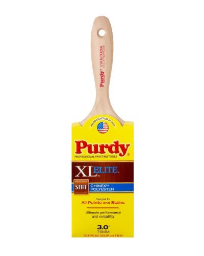 Purdy 144380530 XL Elite Series Sprig Flat trim Paint Brush, 3 inch , Brown - Image 1