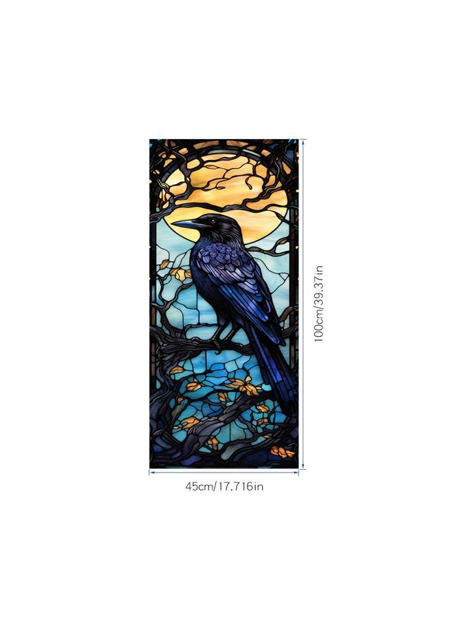 BL171-175   Crow Electrostatic Glass Sticker PVC Glue-free Home Decorative Glass Window Sticker - Image 1