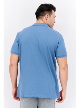 LEE Men Regular Fit Embroidered Logo Short Sleeves Polo, Slate Blue  - Image 3