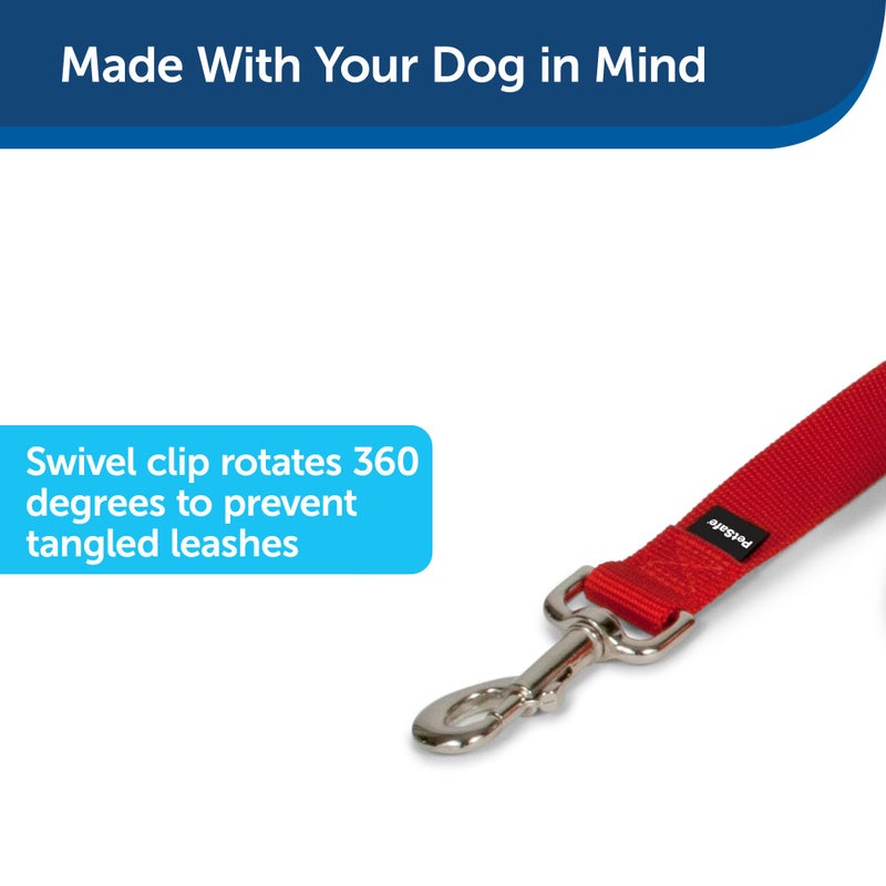 PetSafe Nylon Dog Leash â€“ Strong, Durable, Traditional Style Leash with Easy to Use Bolt Snap for Small, Medium and Large Dogs â€“ 3/8" x 6', Red - Image 2