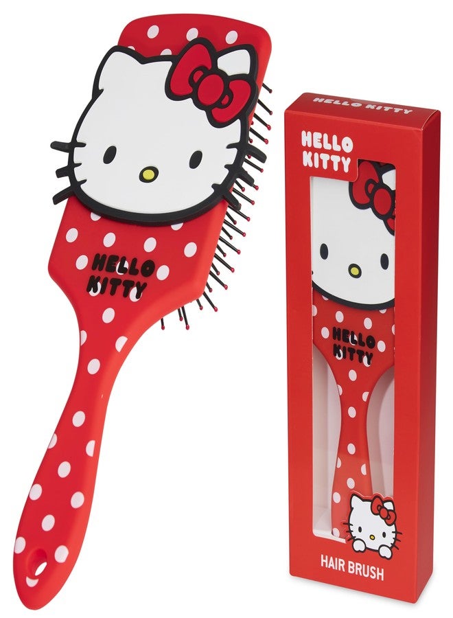 Hello Kitty Detangle Hair Brush for Women, Teenagers, and Girls, Kawaii Hair Accessories - Cute Gifts for Her (Hello Kitty Brush & Accessories) - Image 1