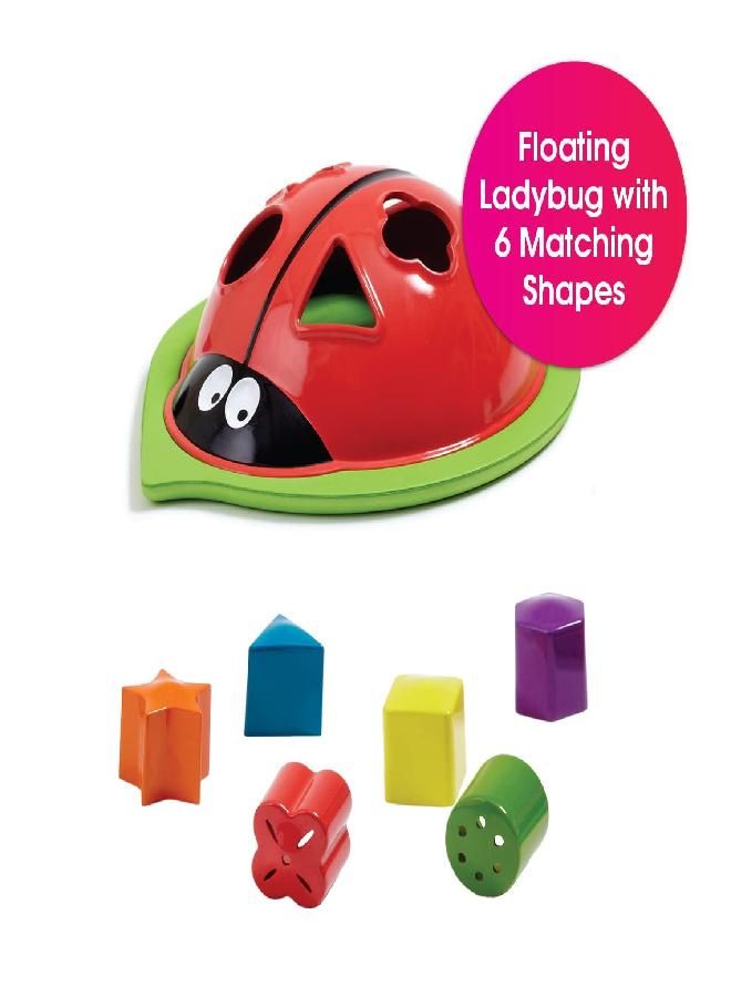Edushape Ladybug Sorter - Sorting Bathtub Toys - Early Child Development Learning Educational Toy - Toddler Bath Toys - Baby Bath Toys for Toddlers 1-3 Teaches Cause & Effect, Cognitive Skills - Image 1