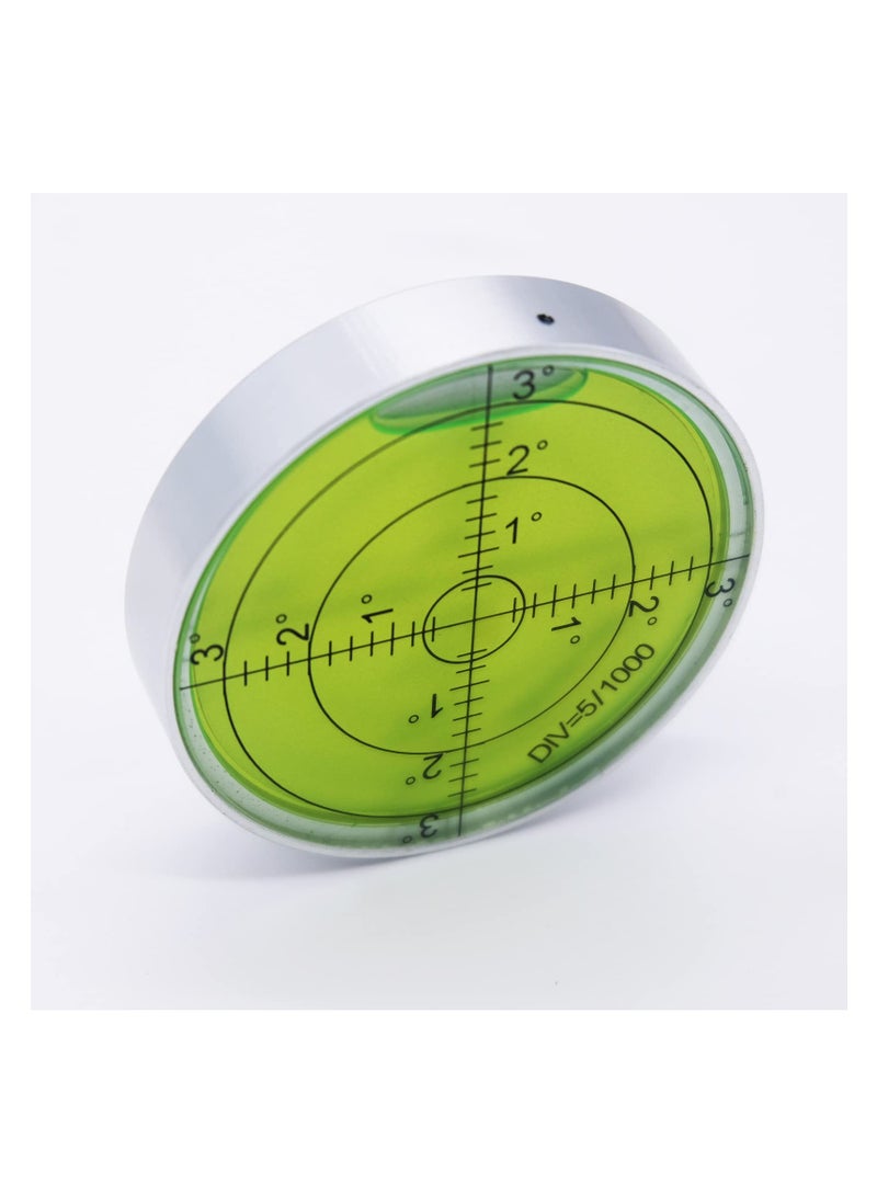 Round Spirit Levels, 2.4 Inch 60mm High Precision Aluminium Bullseye Spirit Levels - Accurate Bubble Level for RV, Motorhome, Camping, Trailer, Construction, CNC Machines - Image 3