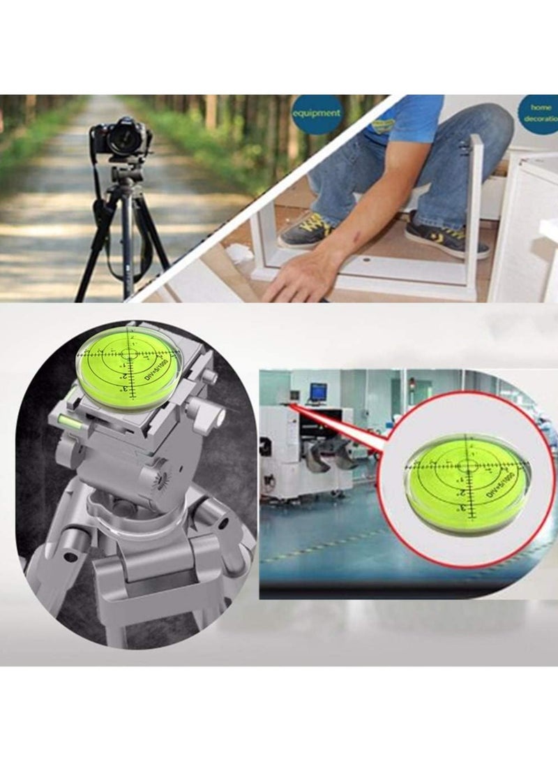 Round Spirit Levels, 2.4 Inch 60mm High Precision Aluminium Bullseye Spirit Levels - Accurate Bubble Level for RV, Motorhome, Camping, Trailer, Construction, CNC Machines - Image 2