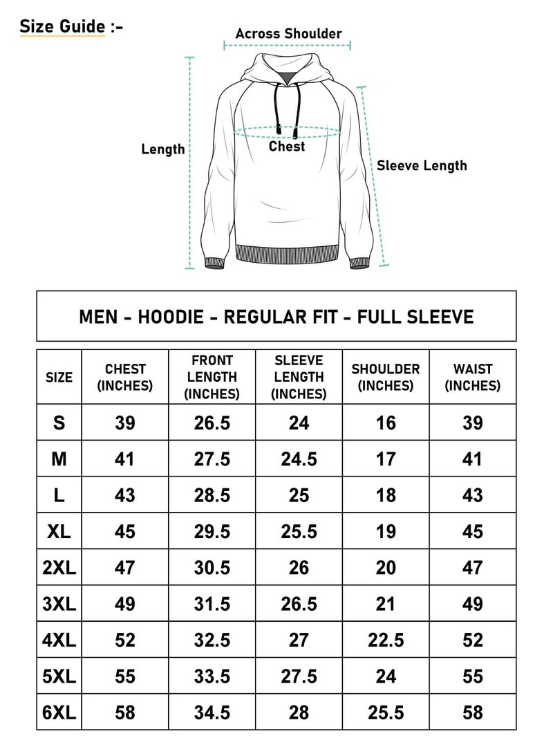 Bewakoof Men's Graphic Print Regular Fit Full Sleeve Fleece Hoodies Black - Image 3