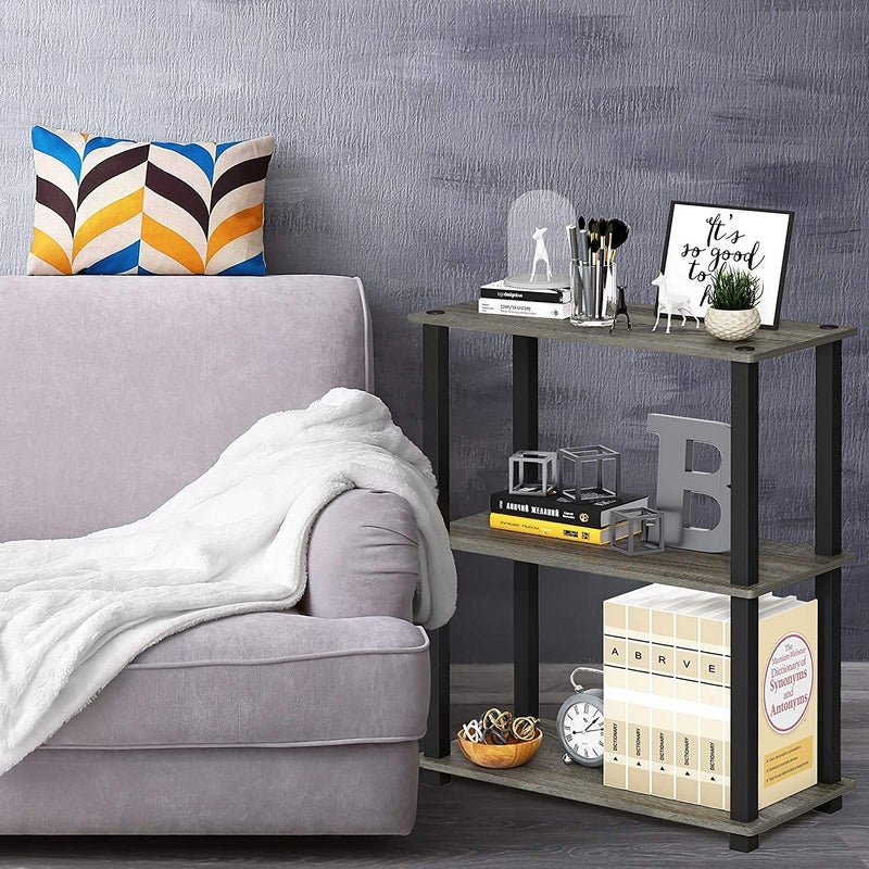 Ash  Roh Ash Roh Standing Floor 3 Tier Rack Wall Shelf for Home Office Multipurpose Storage Shelves with Utility Storage for Home Dcor H26 Feet W2 FeetD1 feet3 Tier PVC Rack  - Image 2