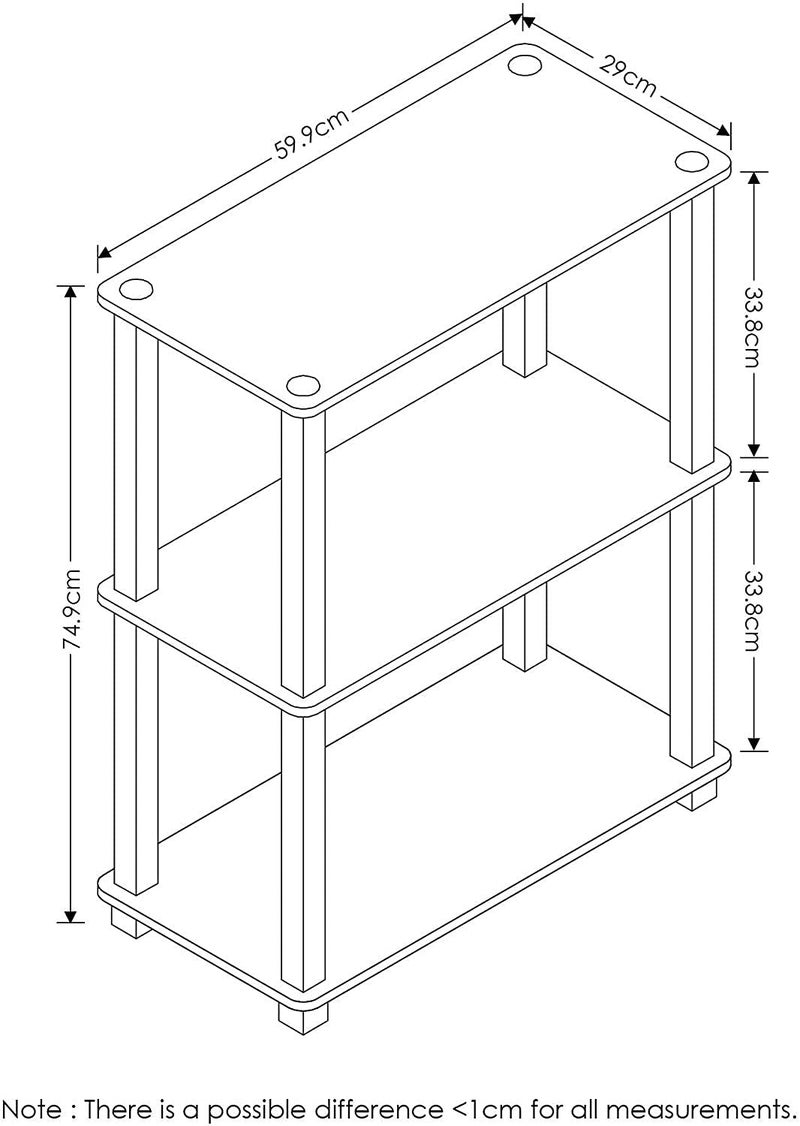 Ash  Roh Ash Roh Standing Floor 3 Tier Rack Wall Shelf for Home Office Multipurpose Storage Shelves with Utility Storage for Home Dcor H26 Feet W2 FeetD1 feet3 Tier PVC Rack  - Image 3