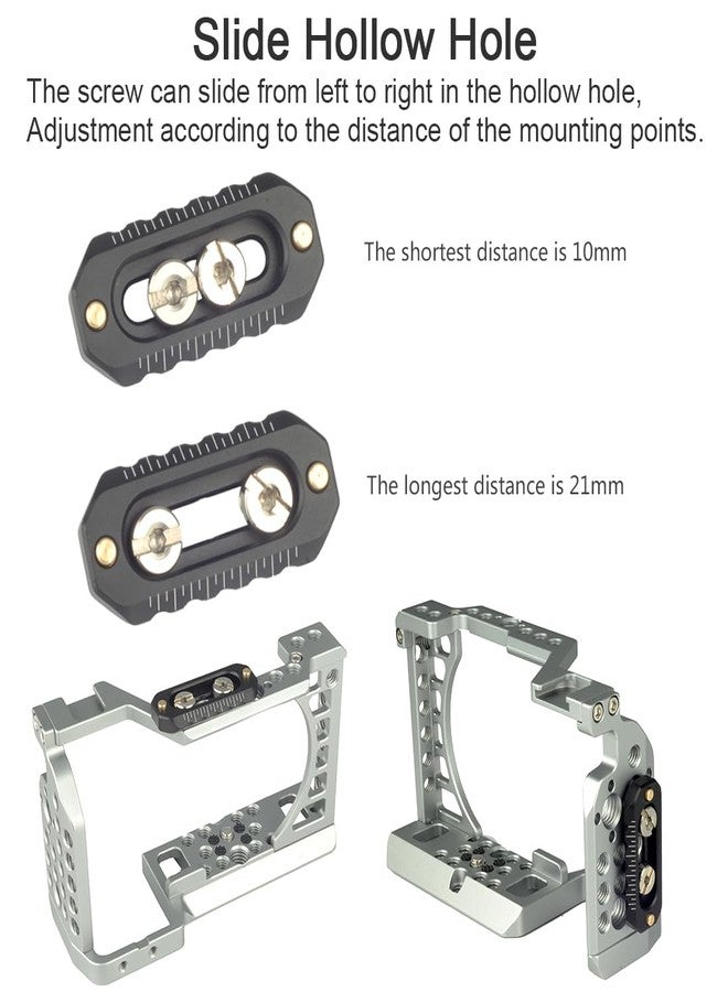 DEKEENSTAR Mini Low-Profile Quick Release NATO Rail with 1/4'' Screws and Safety Pins 46mm/2inches Long for Camera Cage Monitor Mount NATO Clamp Top Handle Side Handle - Image 3