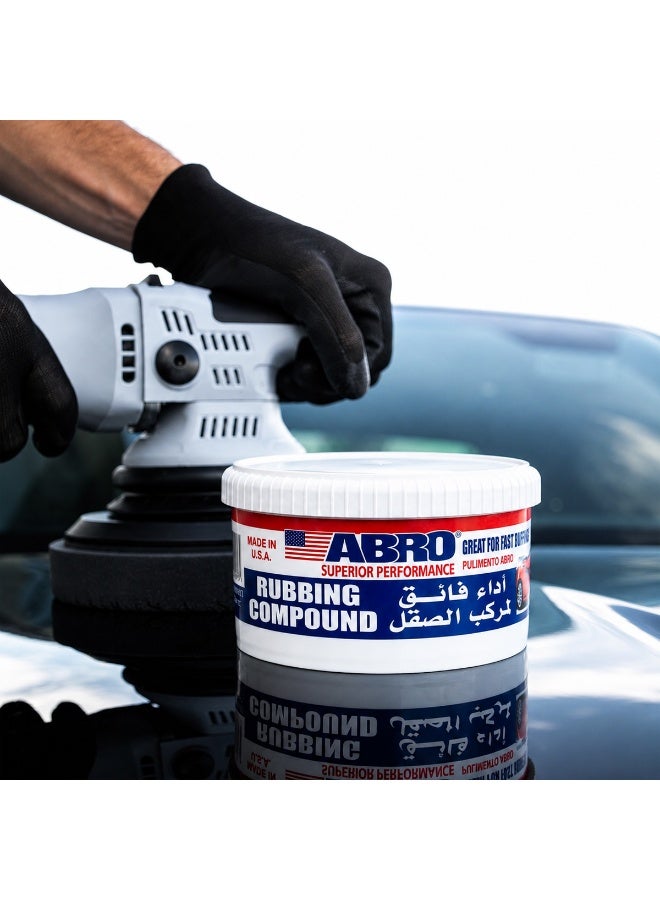أبرو مجموعة مكونة من 5 عبوات من مركب التلميع والصنفرة ABRO RC-295-UNC (سعة 295 مل)؛ منتج لاستعادة طلاء السيارات وتلميعه، يعمل بفعالية وسرعة على إزالة الخدوش وآثار الأكسدة والبقع والعيوب، وخالٍ من السيليكون، ومناسب للسيارات والدراجات النارية والقوارب والمركبات الترفيهية (RVs). - Image 2