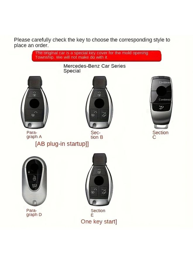Type C Car Key Case Cover Protector For Mercedes Benz A C E S G Class Models - Image 2