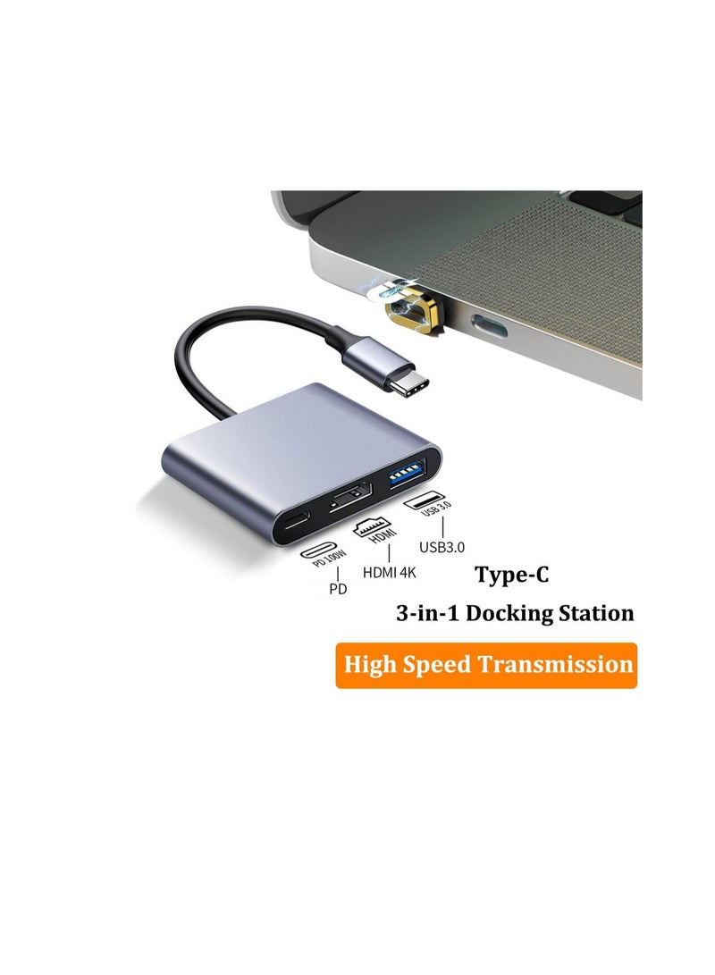 USB C to HDMI Multiport Adapter, HDMI to USB C Hub, Type C to USB Adapter, 4K HDMI+ USB 3.0 + Fast Charge, Compatible with iPad Pro, MacBook Pro/Air, Samsung, Chromebook, Surface  - Image 2