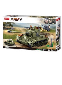 Sluban - WWII Army Pershing M26 US Battle Tank 2 in 1 with Field Canon Bricks Set 742 Pieces - M38-B0860