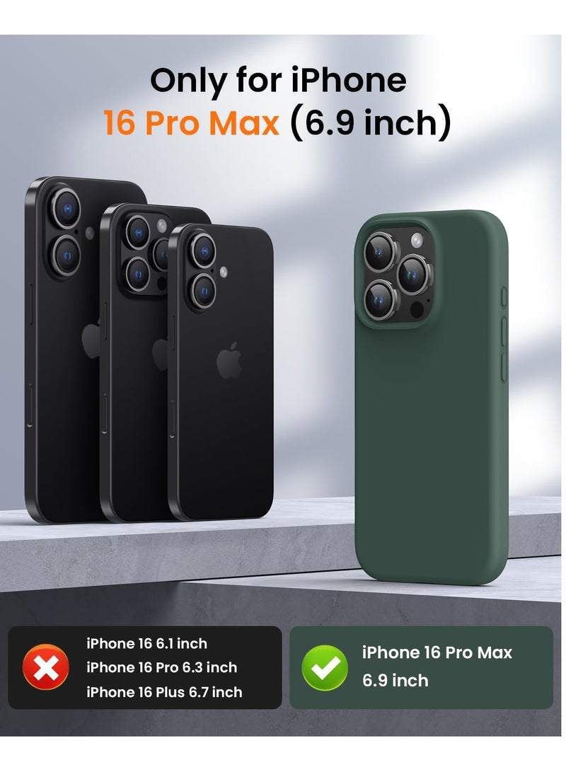 DUSALA iPhone 16 Pro Max Case, Liquid Silicone Phone Case for iPhone 16 Pro Max 6.9 Inch, Colorful Silky-Soft Protective Cover (Green) - Image 2