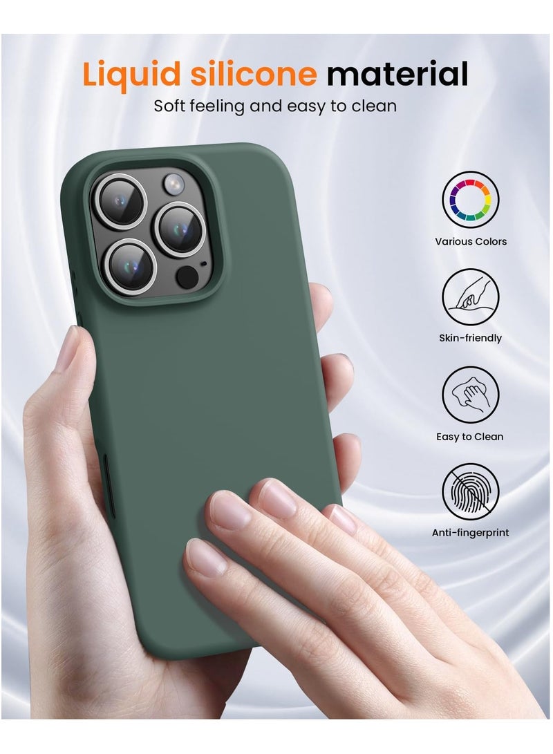 DUSALA iPhone 16 Pro Max Case, Liquid Silicone Phone Case for iPhone 16 Pro Max 6.9 Inch, Colorful Silky-Soft Protective Cover (Green) - Image 3
