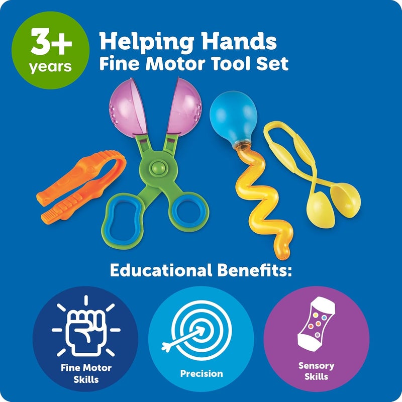 Learning Resources Helping Hands Fine Motor Tool Set Toy and Sensory Games Ages 3+ Multi-color 4 Items - Image 5