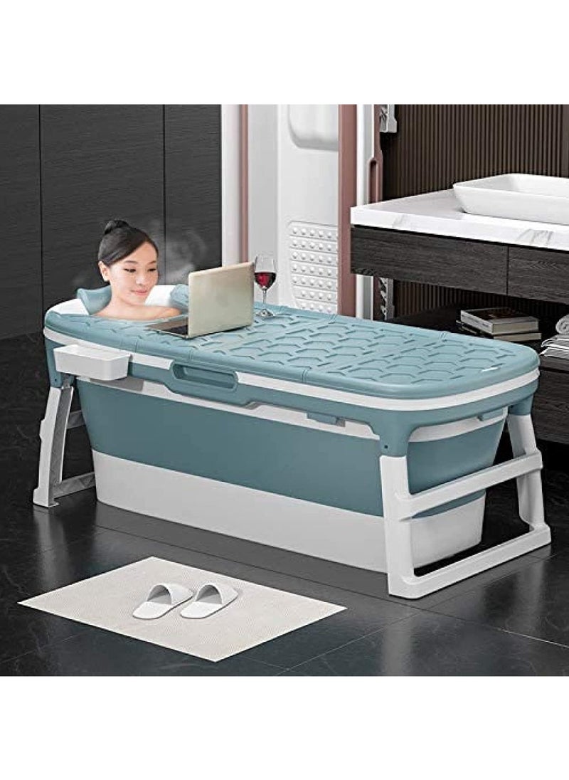 DubaiGallery - Portable Bathtub, Large Foldable Bathtub For Adult ChildrenToddlers, Freestanding Bathtubs Bath Tub With Lid Handle Drain Hose - Image 1