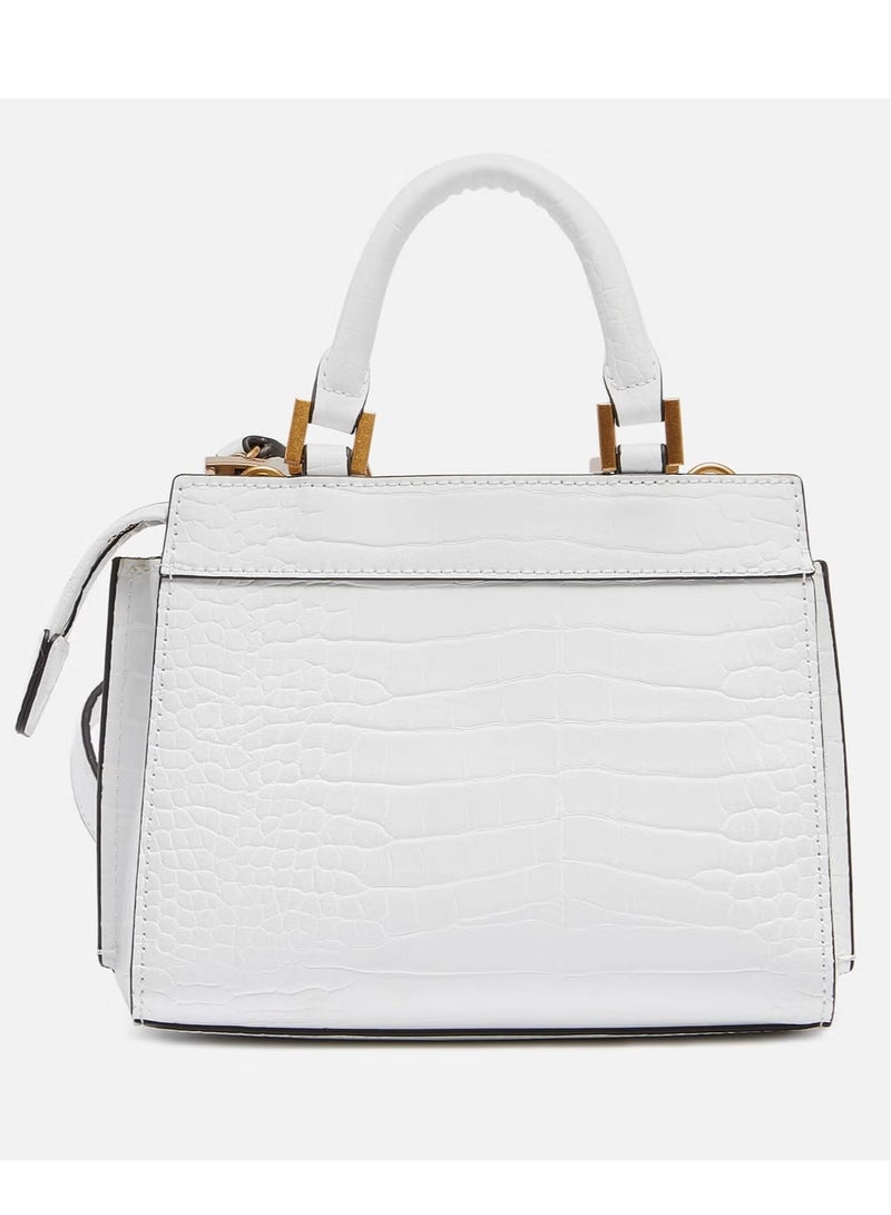Guess Women's Katey Croc Mini Satchel - White - Image 2